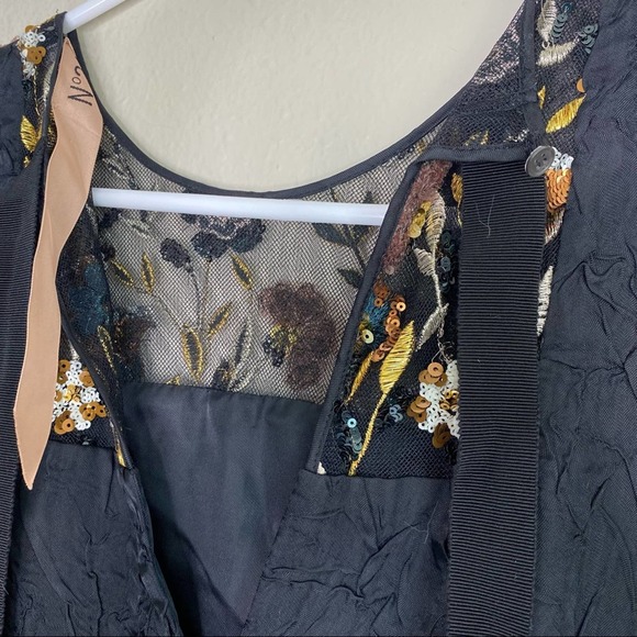 No. 21 Black Embellished Panel Shift Dress - Picture 7 of 13